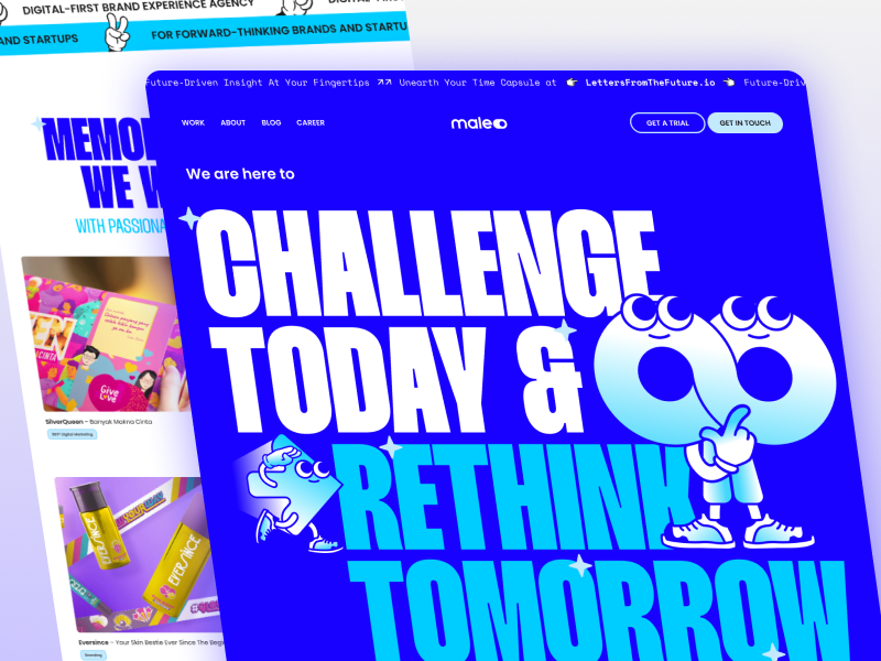 Maleo Agency landing page design